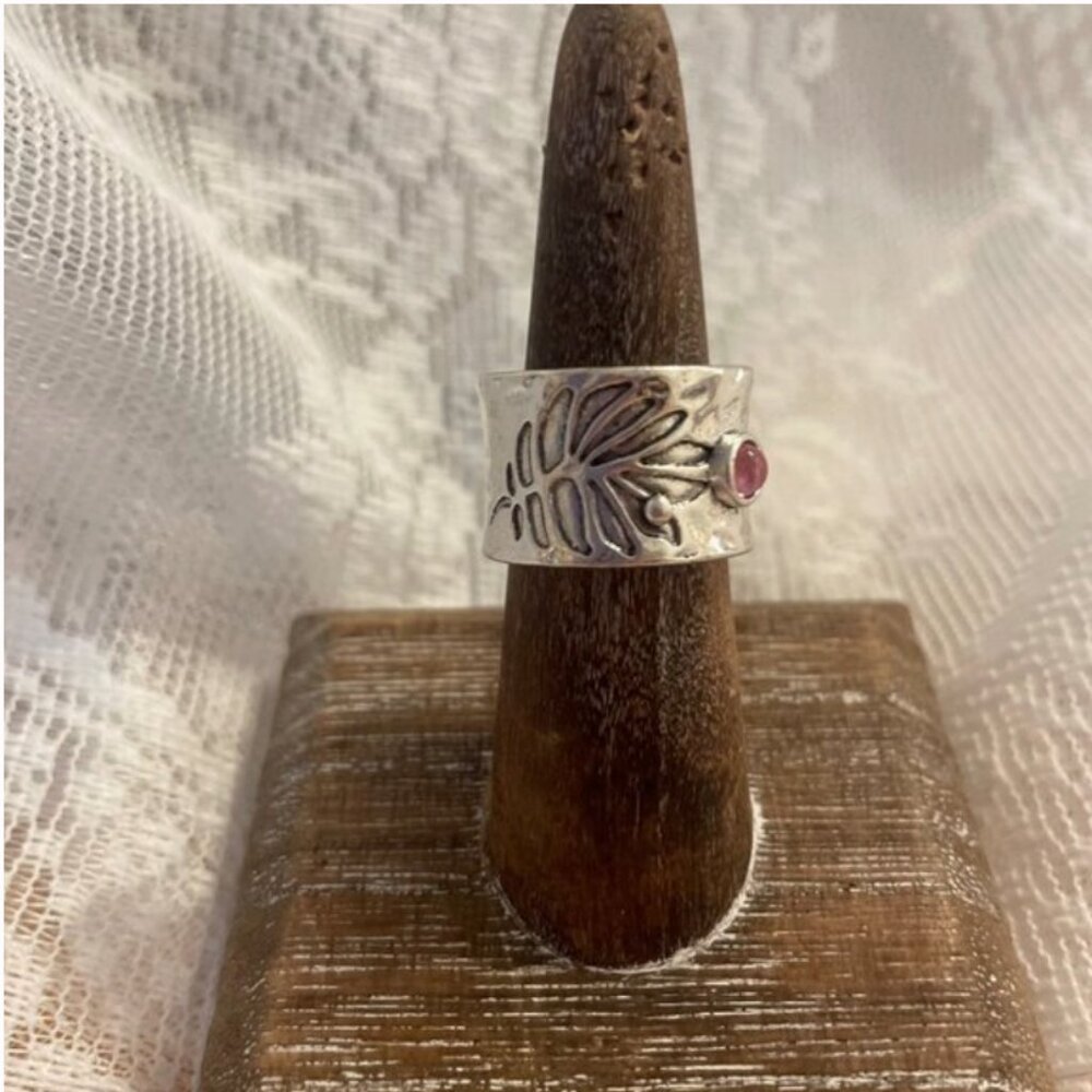 Sundance Silver Dew Kiss Ring - Size 6 - Picture 2 of 3